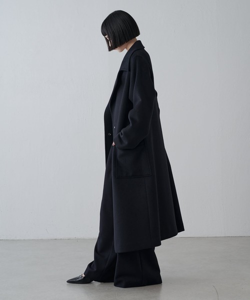 Lui's（ルイス）の「ビーバーメルトンオーバーコート（チェスターコート・レディース・ブラック/チャコールグレー・M/S）」の7枚目の写真