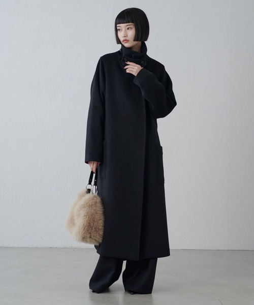 Lui's（ルイス）の「ビーバーメルトンオーバーコート（チェスターコート・レディース・ブラック/チャコールグレー・M/S）」の15枚目の写真