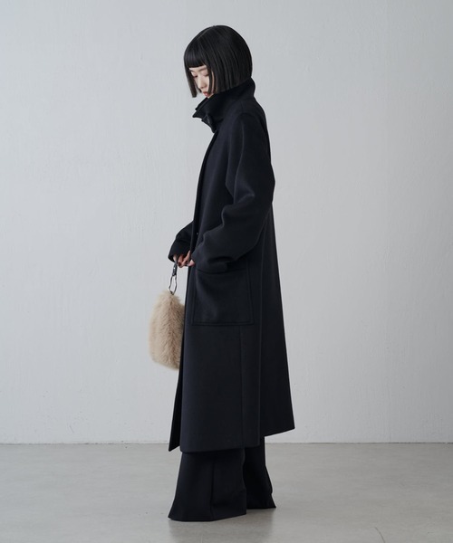 Lui's（ルイス）の「ビーバーメルトンオーバーコート（チェスターコート・レディース・ブラック/チャコールグレー・M/S）」の16枚目の写真