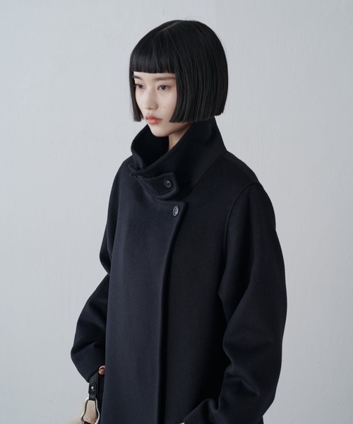 Lui's（ルイス）の「ビーバーメルトンオーバーコート（チェスターコート・レディース・ブラック/チャコールグレー・M/S）」の20枚目の写真