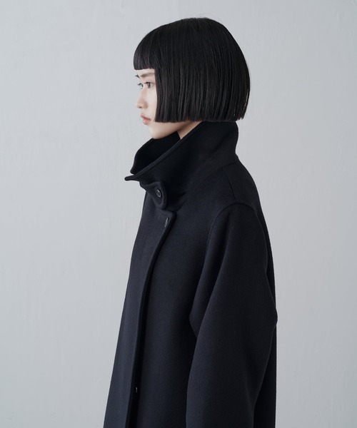 Lui's（ルイス）の「ビーバーメルトンオーバーコート（チェスターコート・レディース・ブラック/チャコールグレー・M/S）」の21枚目の写真