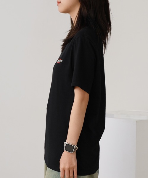 GUESS JEANS（ゲスジーンズ）の「GUESS JEANS/ゲスジーンズ GJ SS CN SLIM AMERICAN TR TEE Tシャツ（Tシャツ/カットソー・メンズ・ブラック・L/M/S）」の16枚目の写真