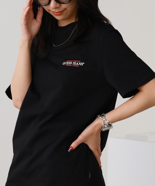 GUESS JEANS（ゲスジーンズ）の「GUESS JEANS/ゲスジーンズ GJ SS CN SLIM AMERICAN TR TEE Tシャツ（Tシャツ/カットソー・メンズ・ブラック・L/M/S）」の13枚目の写真
