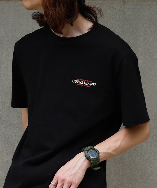 GUESS JEANS（ゲスジーンズ）の「GUESS JEANS/ゲスジーンズ GJ SS CN SLIM AMERICAN TR TEE Tシャツ（Tシャツ/カットソー・メンズ・ブラック・L/M/S）」の18枚目の写真