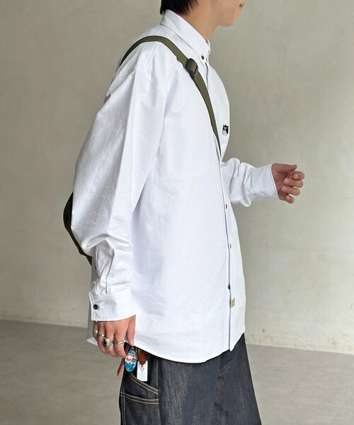 CPCM(シーピーシーエム)の「【ANYMAL】1ポイント刺繍長袖オックスフォードシャツ(シャツ/ブラウス・レディース・ネイビー/ホワイト・MEDIUM/LARGE)」の14枚目の写真