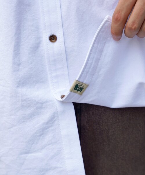 ブラウス シャツ 「ANYMAL」1ポイント刺繍長袖オックスフォードシャツ レディース メンズ ANYMAL】1ポイント刺繍長袖オックスフォードシャツ（シャツ