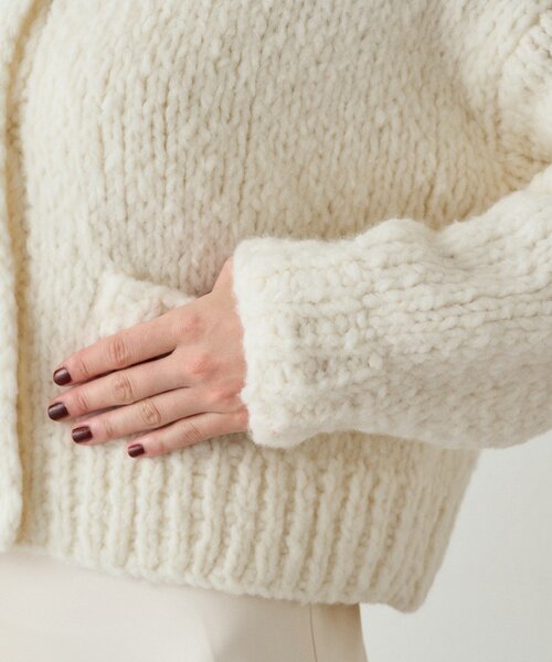 LOUNGEDRESS（ラウンジドレス）の「【20周年限定】イタリアヤーン手編みニットカーデ（ニット/セーター・レディース・レッド/オフホワイト/ネイビー・FREE）」の15枚目の写真