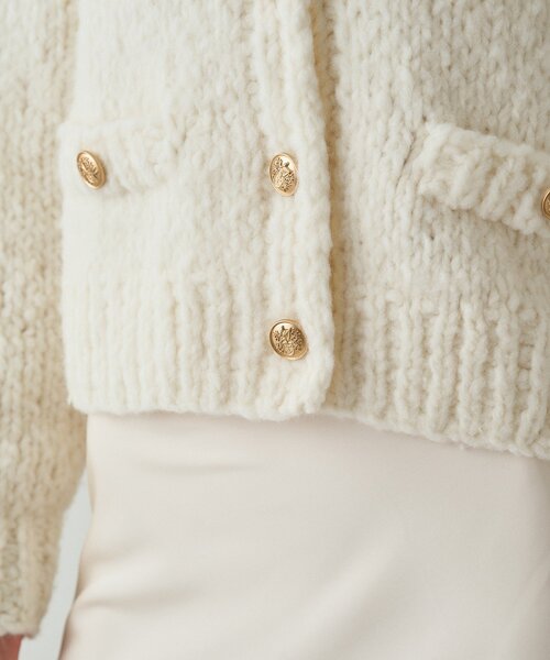 LOUNGEDRESS（ラウンジドレス）の「【20周年限定】イタリアヤーン手編みニットカーデ（ニット/セーター・レディース・レッド/オフホワイト/ネイビー・FREE）」の17枚目の写真