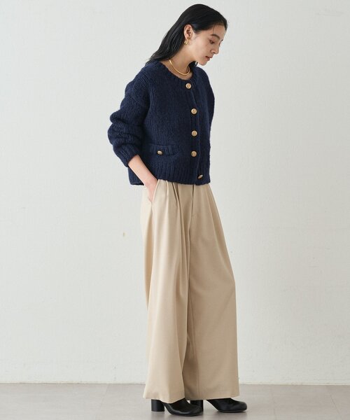 LOUNGEDRESS（ラウンジドレス）の「【20周年限定】イタリアヤーン手編みニットカーデ（ニット/セーター・レディース・レッド/オフホワイト/ネイビー・FREE）」の20枚目の写真