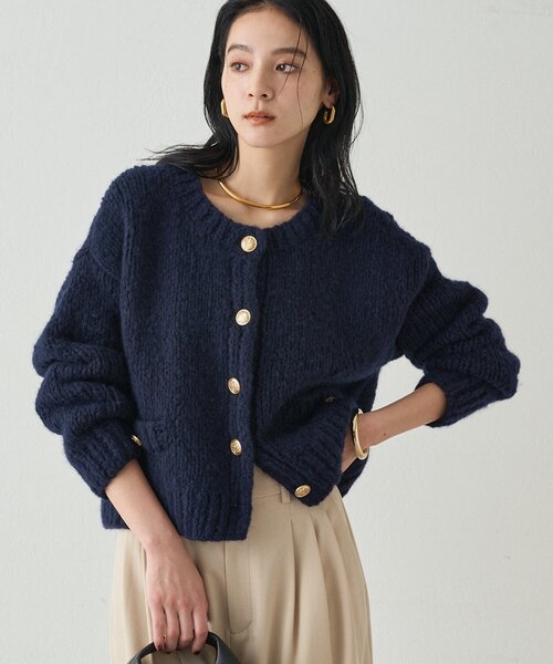 20周年限定】イタリアヤーン手編みニットカーデ（ニット/セーター