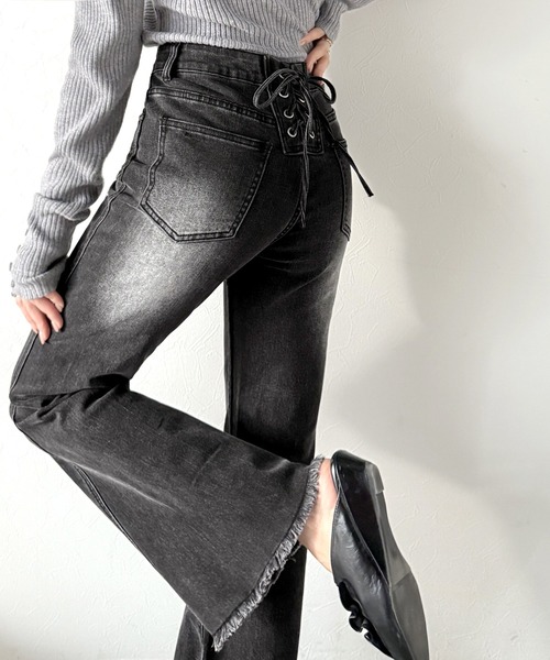 セール】【mily bilet】きゅんと恋する後ろ姿。バックリボン美脚