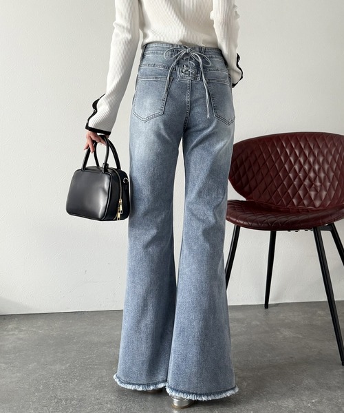 セール】【mily bilet】きゅんと恋する後ろ姿。バックリボン美脚