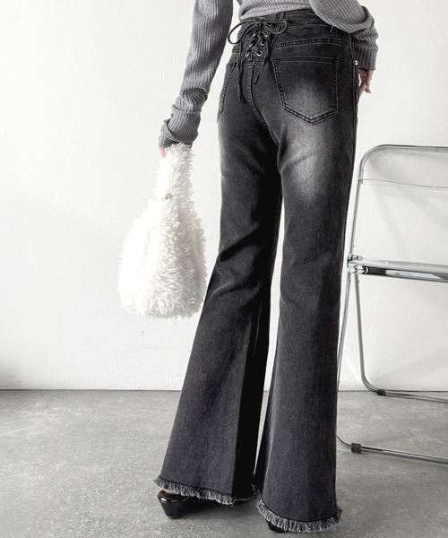 セール】【mily bilet】きゅんと恋する後ろ姿。バックリボン美脚