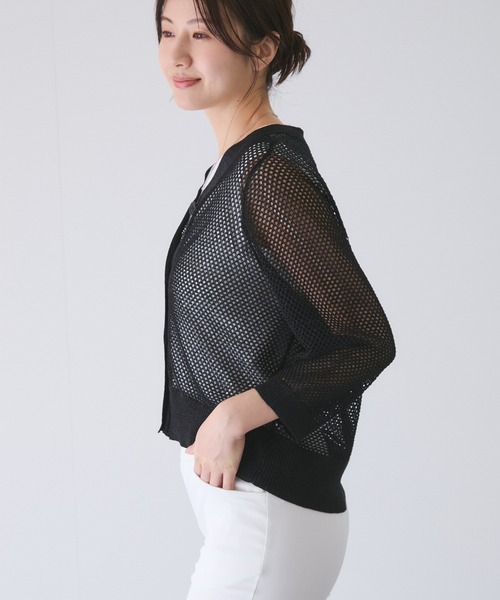 Jayro(ジャイロ)の「メッシュアミニットカーディガン(カーディガン/ボレロ・レディース・ブラック/ライトグレー/ホワイト系その他・FREE)」の18枚目の写真