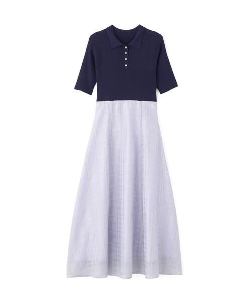 JILL by JILL STUART ポロ衿ドッキングワンピース セール】◇ポロ衿ドッキングワンピース（ワンピース）｜JILL by JILL