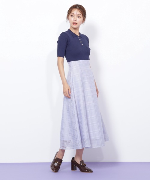 JILL by JILL STUART（ジルバイジルスチュアート）の「◇ポロ衿ドッキングワンピース（ワンピース・レディース・ブラック/ホワイト/ネイビー・FREE）」の6枚目の写真