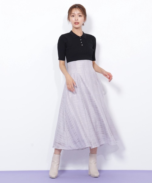 JILL by JILL STUART（ジルバイジルスチュアート）の「◇ポロ衿ドッキングワンピース（ワンピース・レディース・ブラック/ホワイト/ネイビー・FREE）」の20枚目の写真