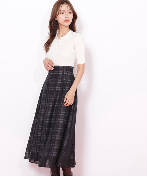 JILL by JILL STUART（ジルバイジルスチュアート）の「◇ポロ衿ドッキングワンピース（ワンピース・レディース・ブラック/ホワイト/ネイビー・FREE）」の17枚目の写真