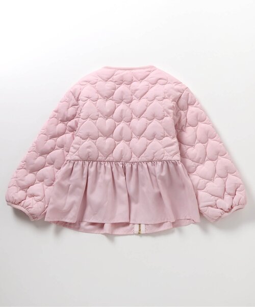 apres les cours(アプレレクール)の「ペプラムハートキルトアウター(ブルゾン・キッズ・ブラック/ピンク/アイボリー・80/130/140/120/110/90/100)」の21枚目の写真