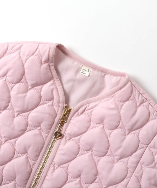 apres les cours(アプレレクール)の「ペプラムハートキルトアウター(ブルゾン・キッズ・ブラック/ピンク/アイボリー・80/130/140/120/110/90/100)」の22枚目の写真