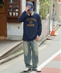 T-GRAPHICS ミニタリーロゴプリント長袖Ｔシャツ