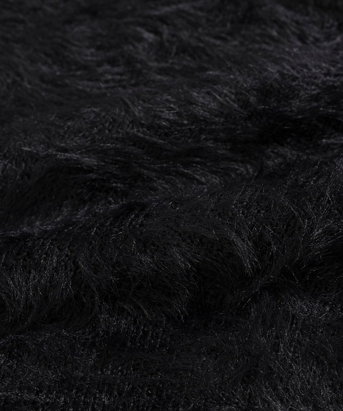 BABYLONE（バビロン）の「ロングシャギーカーデ（カーディガン/ボレロ・レディース・ブラック/オフホワイト/ボルドー・フリー）」の9枚目の写真