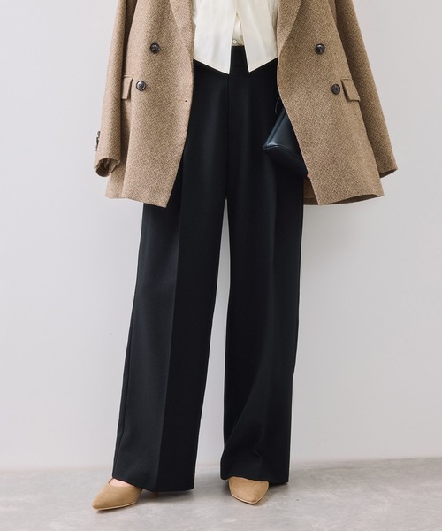 美easy】ウーリッシュワンタックワイドパンツ【セットアップ対応