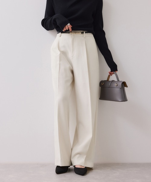 美easy】ウーリッシュワンタックワイドパンツ【セットアップ対応