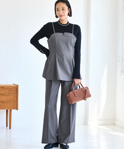 美easy】ウーリッシュワンタックワイドパンツ【セットアップ対応