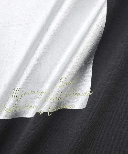 AMERICAN HOLIC(アメリカンホリック)の「ボックス箔プリントロングTシャツ(Tシャツ/カットソー・レディース・オフホワイト/杢グレー/ブラック・FREE)」の20枚目の写真