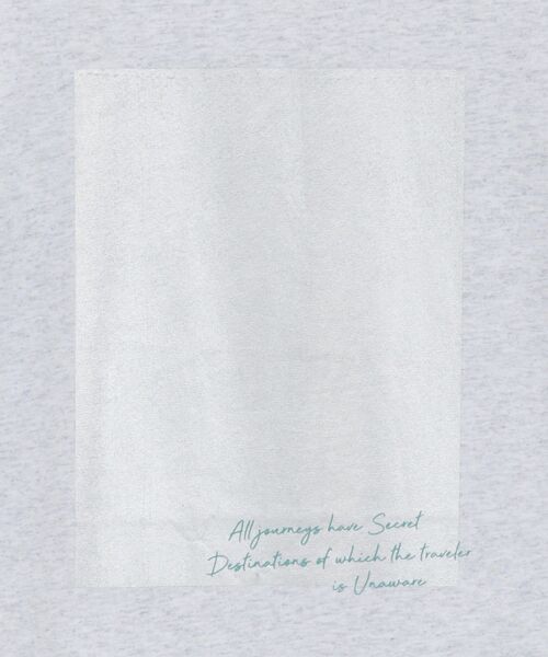 AMERICAN HOLIC(アメリカンホリック)の「ボックス箔プリントロングTシャツ(Tシャツ/カットソー・レディース・オフホワイト/杢グレー/ブラック・FREE)」の15枚目の写真