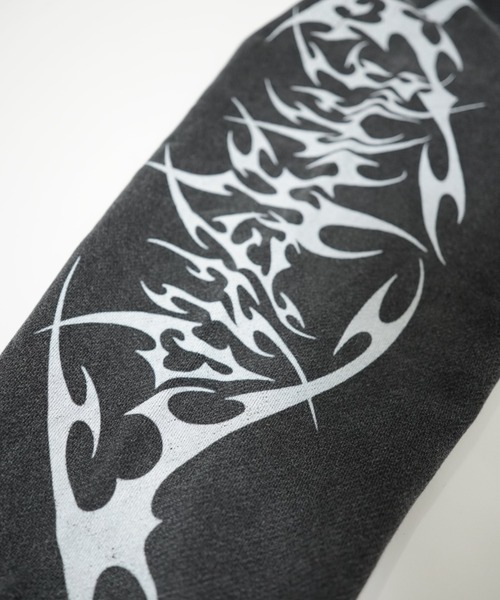 LOVE KILLERグレー フーディ　ジップパーカー A'GEM/9 × .kom 『LOVE KILLER/ラブ キラー』UMA spider cat zip