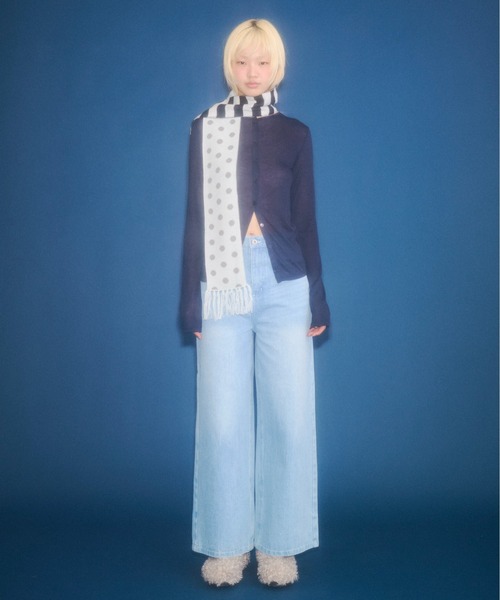 dots & stars × stripe scarf / ドット・星柄×ボーダーマフラー