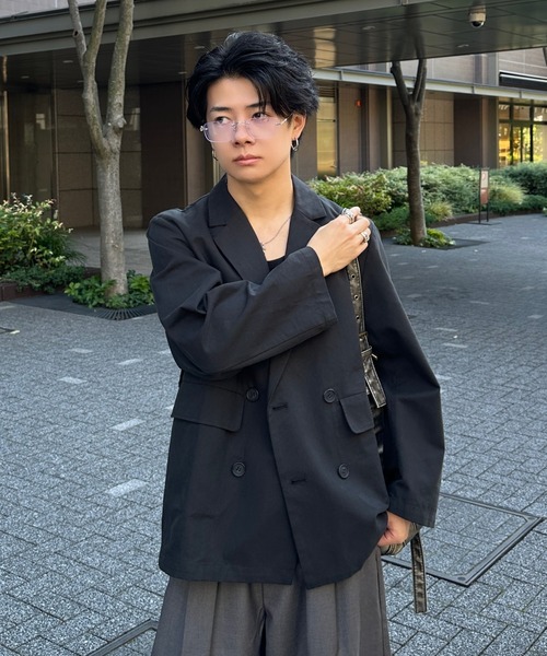 double twill tailored jacket - ダブルツイルテーラードジャケット