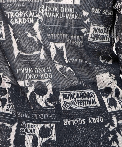 ScoLar（スカラー）の「153603：ラメニットソー3柄展開インナーT（Tシャツ/カットソー・レディース・オフホワイト/ブラック・M）」の14枚目の写真