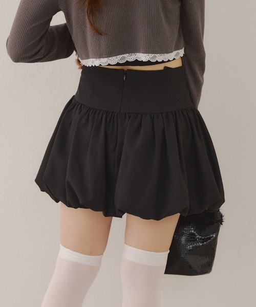 Another Branch olive des olive(アナザーブランチオリーブデオリーブ)の「バルーンミニスカート(スカート・レディース・ストライプ/チェック/ブラック・FREE)」の5枚目の写真