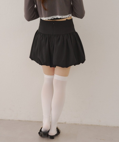 Another Branch olive des olive(アナザーブランチオリーブデオリーブ)の「バルーンミニスカート(スカート・レディース・ストライプ/チェック/ブラック・FREE)」の7枚目の写真