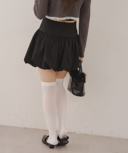 Another Branch olive des olive(アナザーブランチオリーブデオリーブ)の「バルーンミニスカート(スカート・レディース・ストライプ/チェック/ブラック・FREE)」の9枚目の写真