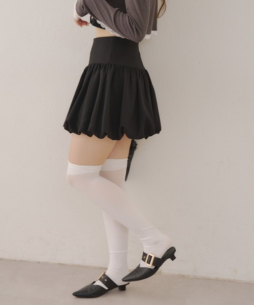 Another Branch olive des olive(アナザーブランチオリーブデオリーブ)の「バルーンミニスカート(スカート・レディース・ストライプ/チェック/ブラック・FREE)」の10枚目の写真