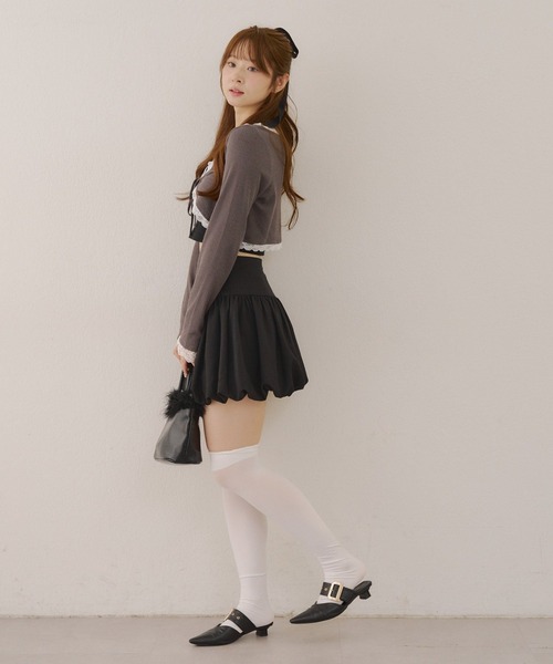 Another Branch olive des olive(アナザーブランチオリーブデオリーブ)の「バルーンミニスカート(スカート・レディース・ストライプ/チェック/ブラック・FREE)」の13枚目の写真