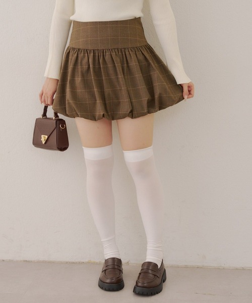 Another Branch olive des olive(アナザーブランチオリーブデオリーブ)の「バルーンミニスカート(スカート・レディース・ストライプ/チェック/ブラック・FREE)」の15枚目の写真