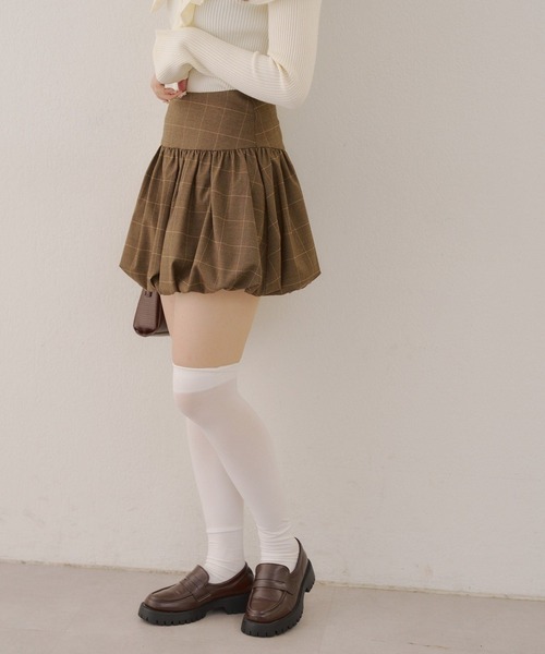 Another Branch olive des olive(アナザーブランチオリーブデオリーブ)の「バルーンミニスカート(スカート・レディース・ストライプ/チェック/ブラック・FREE)」の16枚目の写真