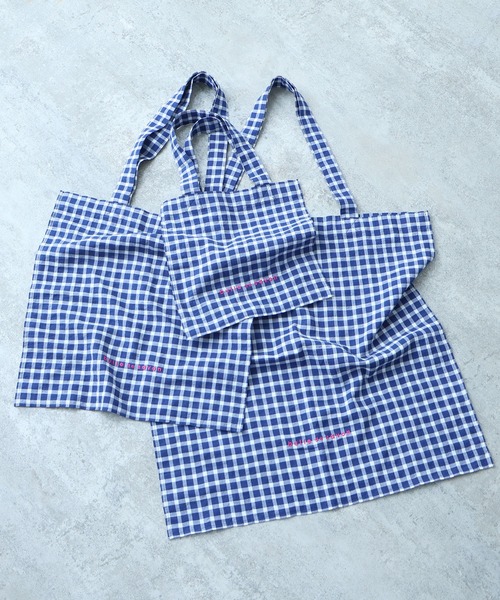 bulle de savon（ビュルデサボン）の「△トートバッグ(M)（トートバッグ・レディース・ネイビー系・FREE）」の9枚目の写真