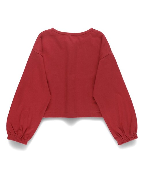 BRANSHES(ブランシェス)の「【綿100%】ボリューム袖カーディガン(カーディガン/ボレロ・キッズ・レッド/アイボリー・110/150/140/130/120/90/100/80)」の4枚目の写真