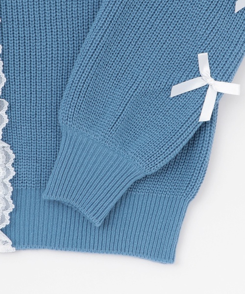 by LOVEiT(バイラビット)の「リボンポイントカーデTシャツセット(カーディガン/ボレロ・キッズ・オフホワイト/チャコール/ブルー・140cm/150cm/160cm/120cm/130cm)」の18枚目の写真