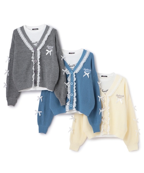 by LOVEiT(バイラビット)の「リボンポイントカーデTシャツセット(カーディガン/ボレロ・キッズ・オフホワイト/チャコール/ブルー・140cm/150cm/160cm/120cm/130cm)」の20枚目の写真