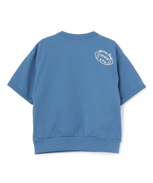 KP BOY（ケーピーボーイ）の「Bアップリケ 6分袖Tシャツ（Tシャツ/カットソー・キッズ・ブラック/ブルー・110cm/120cm/130cm/140cm/150cm/160cm）」の3枚目の写真