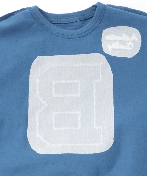 KP BOY（ケーピーボーイ）の「Bアップリケ 6分袖Tシャツ（Tシャツ/カットソー・キッズ・ブラック/ブルー・110cm/120cm/130cm/140cm/150cm/160cm）」の5枚目の写真
