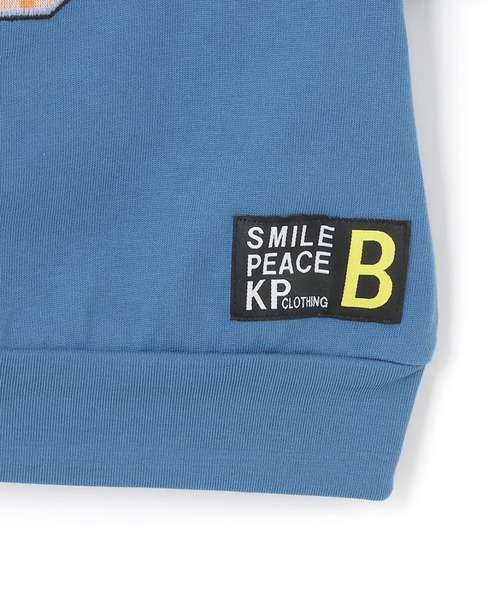 KP BOY（ケーピーボーイ）の「Bアップリケ 6分袖Tシャツ（Tシャツ/カットソー・キッズ・ブラック/ブルー・110cm/120cm/130cm/140cm/150cm/160cm）」の7枚目の写真