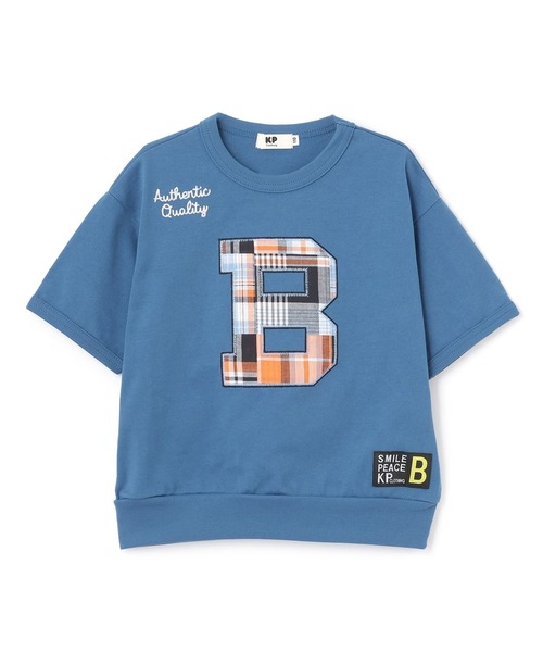 KP BOY（ケーピーボーイ）の「Bアップリケ 6分袖Tシャツ（Tシャツ/カットソー・キッズ・ブラック/ブルー・110cm/120cm/130cm/140cm/150cm/160cm）」の11枚目の写真
